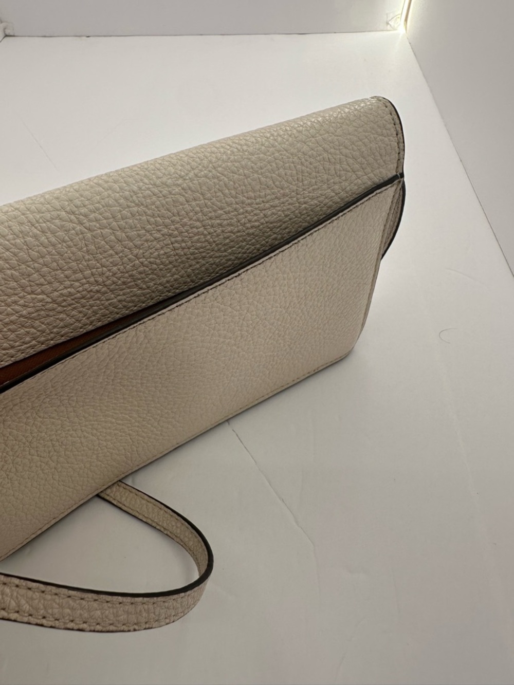 Coach Chalk Pebbled Leather Crossbody with Gold Logo - Picture 5 of 9